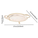 Maxbell Round Serving Tray Dish Cosmetic Storage Tray for Living Room Party Bathroom
