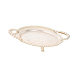 Maxbell Round Serving Tray Dish Cosmetic Storage Tray for Living Room Party Bathroom