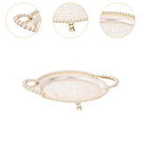 Maxbell Round Serving Tray Dish Cosmetic Storage Tray for Living Room Party Bathroom