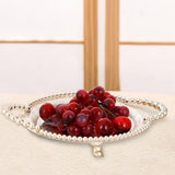 Maxbell Round Serving Tray Dish Cosmetic Storage Tray for Living Room Party Bathroom