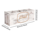 Maxbell Wooden Cutlery Holder Flatware Organizer for Restaurant Counters Dining Room White