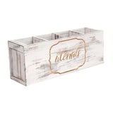 Maxbell Wooden Cutlery Holder Flatware Organizer for Restaurant Counters Dining Room White