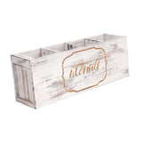 Maxbell Wooden Cutlery Holder Flatware Organizer for Restaurant Counters Dining Room White