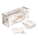 Maxbell Wooden Cutlery Holder Flatware Organizer for Restaurant Counters Dining Room White