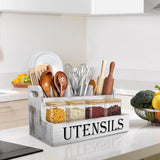 Maxbell Wooden Utensil Holder Kitchen Decor Utensil Organizer for Jars Spoon Cutlery