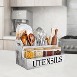 Maxbell Wooden Utensil Holder Kitchen Decor Utensil Organizer for Jars Spoon Cutlery