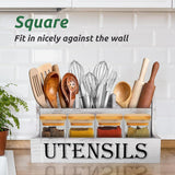 Maxbell Wooden Utensil Holder Kitchen Decor Utensil Organizer for Jars Spoon Cutlery