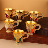 Maxbell Vintage Medieval Goblet Zinc Alloy Wine Glass for Parties Gatherings Dinners