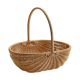 Maxbell Handmade Storage Basket Decorative Fruit Basket Large Capacity Picnic Hamper