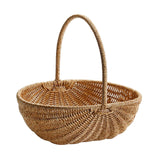 Maxbell Handmade Storage Basket Decorative Fruit Basket Large Capacity Picnic Hamper