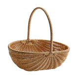 Maxbell Handmade Storage Basket Decorative Fruit Basket Large Capacity Picnic Hamper