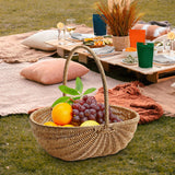 Maxbell Handmade Storage Basket Decorative Fruit Basket Large Capacity Picnic Hamper