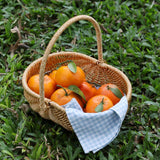 Maxbell Handmade Storage Basket Decorative Fruit Basket Large Capacity Picnic Hamper