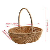 Maxbell Handmade Storage Basket Decorative Fruit Basket Large Capacity Picnic Hamper