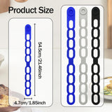 Maxbell Latch Strap Box Fixer Reliable Silicone Tie for Lunch Box Barbeque Pots Blue
