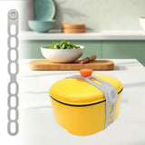 Maxbell Latch Strap Box Fixer Reliable Silicone Tie for Lunch Box Barbeque Pots Gray