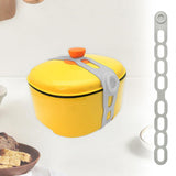 Maxbell Latch Strap Box Fixer Reliable Silicone Tie for Lunch Box Barbeque Pots Gray