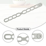 Maxbell Latch Strap Box Fixer Reliable Silicone Tie for Lunch Box Barbeque Pots Gray