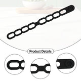 Maxbell Latch Strap Box Fixer Reliable Silicone Tie for Lunch Box Barbeque Pots Black