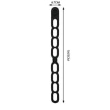 Maxbell Latch Strap Box Fixer Reliable Silicone Tie for Lunch Box Barbeque Pots Black