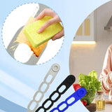 Maxbell Latch Strap Box Fixer Reliable Silicone Tie for Lunch Box Barbeque Pots Black