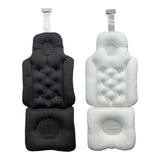 Maxbell Full Body Bath Pillow Polyester Back Support Waterproof Sturdy Shower Pillow Black