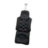 Maxbell Full Body Bath Pillow Polyester Back Support Waterproof Sturdy Shower Pillow Black