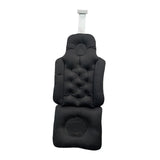 Maxbell Full Body Bath Pillow Polyester Back Support Waterproof Sturdy Shower Pillow Black