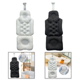 Maxbell Full Body Bath Pillow Polyester Back Support Waterproof Sturdy Shower Pillow Black