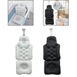 Maxbell Full Body Bath Pillow Polyester Back Support Waterproof Sturdy Shower Pillow Black