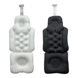 Maxbell Full Body Bath Pillow Polyester Back Support Waterproof Sturdy Shower Pillow Black