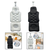 Maxbell Full Body Bath Pillow Polyester Back Support Waterproof Sturdy Shower Pillow Black
