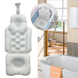 Maxbell Full Body Bath Pillow Polyester Back Support Waterproof Sturdy Shower Pillow White