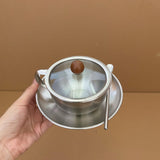 Maxbell Stainless Steel Coffee Cup with Lid Set Lightweight 300ml Picnic Restaurants Full Set