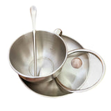 Maxbell Stainless Steel Coffee Cup with Lid Set Lightweight 300ml Picnic Restaurants Full Set