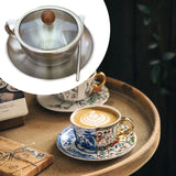 Maxbell Stainless Steel Coffee Cup with Lid Set Lightweight 300ml Picnic Restaurants Full Set