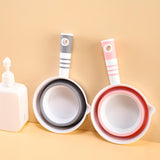 Maxbell Folding Water Ladle Dipper Scoop Cup for Garden Bathroom Camping Light Gray