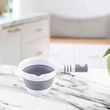 Maxbell Folding Water Ladle Dipper Scoop Cup for Garden Bathroom Camping Light Gray