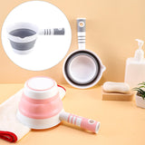 Maxbell Folding Water Ladle Dipper Scoop Cup for Garden Bathroom Camping Light Gray