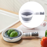 Maxbell Folding Water Ladle Dipper Scoop Cup for Garden Bathroom Camping Light Gray