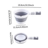 Maxbell Folding Water Ladle Dipper Scoop Cup for Garden Bathroom Camping Light Gray