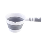 Maxbell Folding Water Ladle Dipper Scoop Cup for Garden Bathroom Camping Light Gray