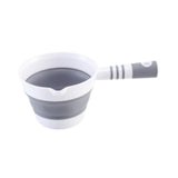 Maxbell Folding Water Ladle Dipper Scoop Cup for Garden Bathroom Camping Light Gray