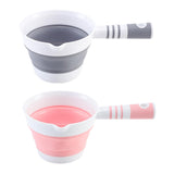 Maxbell Folding Water Ladle Dipper Scoop Cup for Garden Bathroom Camping Light Gray