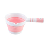 Maxbell Folding Water Ladle Dipper Scoop Cup for Garden Bathroom Camping Pink
