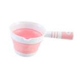 Maxbell Folding Water Ladle Dipper Scoop Cup for Garden Bathroom Camping Pink