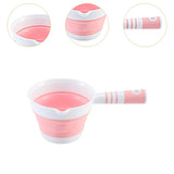 Maxbell Folding Water Ladle Dipper Scoop Cup for Garden Bathroom Camping Pink