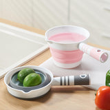 Maxbell Folding Water Ladle Dipper Scoop Cup for Garden Bathroom Camping Pink