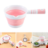 Maxbell Folding Water Ladle Dipper Scoop Cup for Garden Bathroom Camping Pink