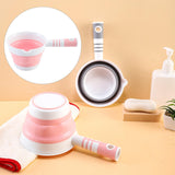 Maxbell Folding Water Ladle Dipper Scoop Cup for Garden Bathroom Camping Pink
